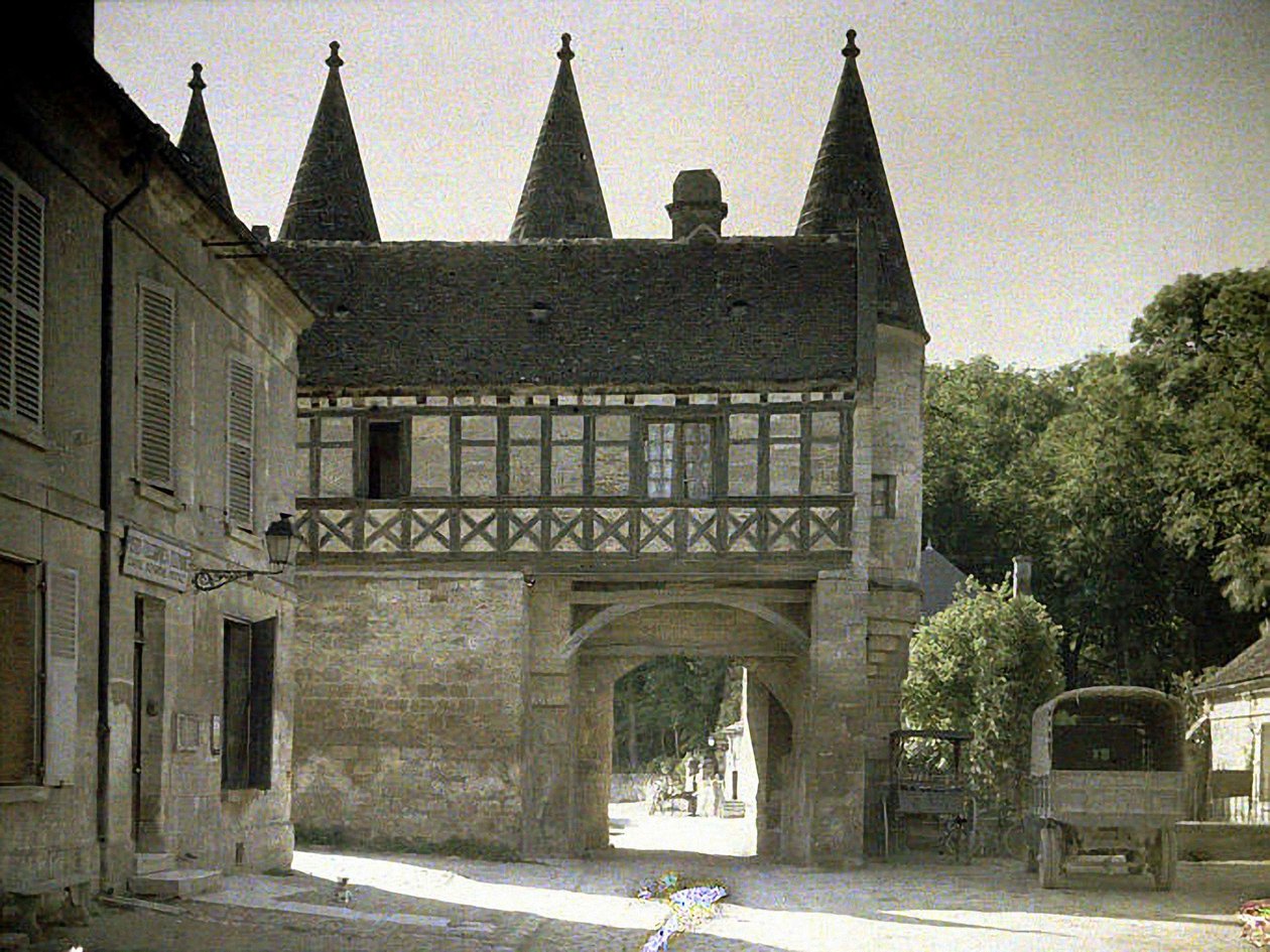 Régi ház Longpontban, Aisne, Franciaország, 1917 (autokróm) alkotó: Fernand Cuville