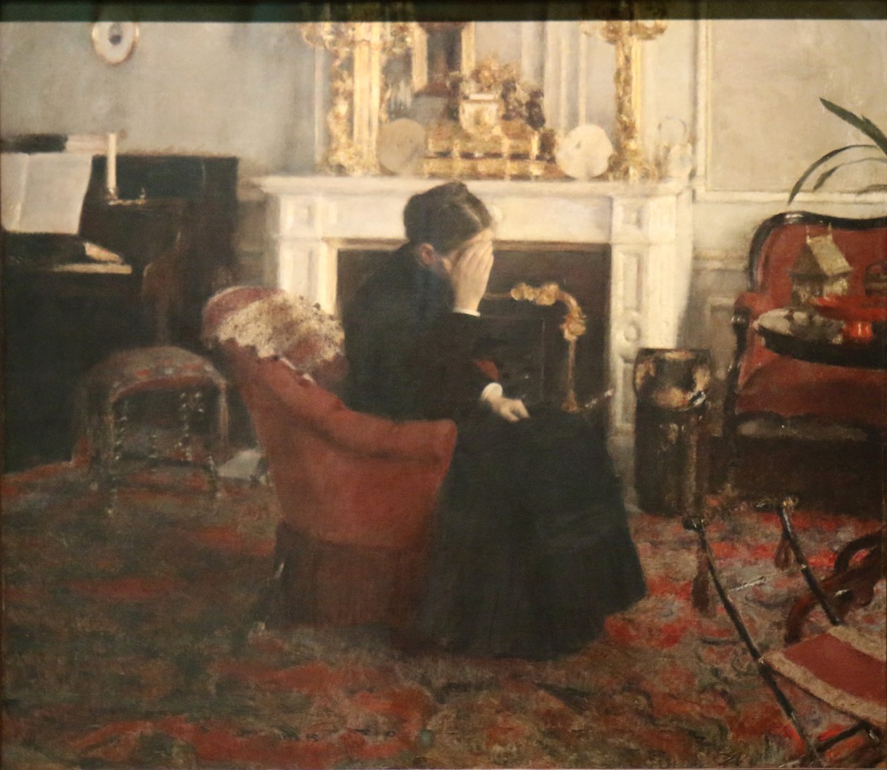En ecoutant du Schumann English: Schumann Nederlands zenéjének hallgatása: Scumannn zenéjének hallgatása alkotó: Fernand Khnopff