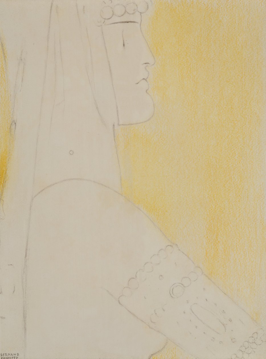 Study for Pass, 1908 körül (pasztell) alkotó: Fernand Khnopff
