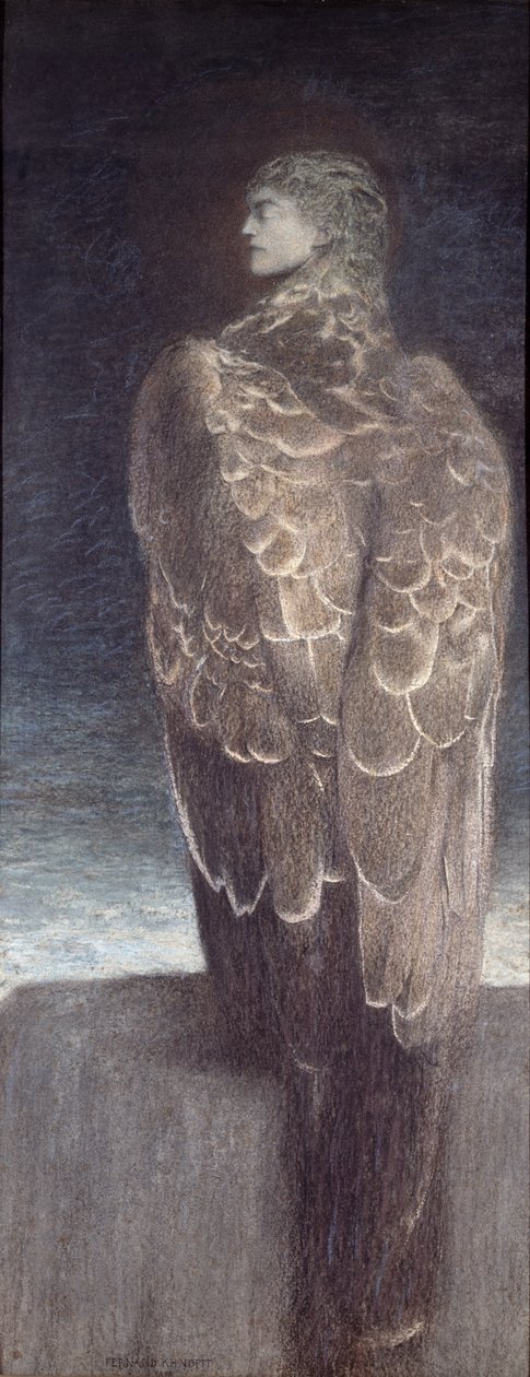 Alvó Medúza, 1896 (pasztell, papíron) alkotó: Fernand Khnopff