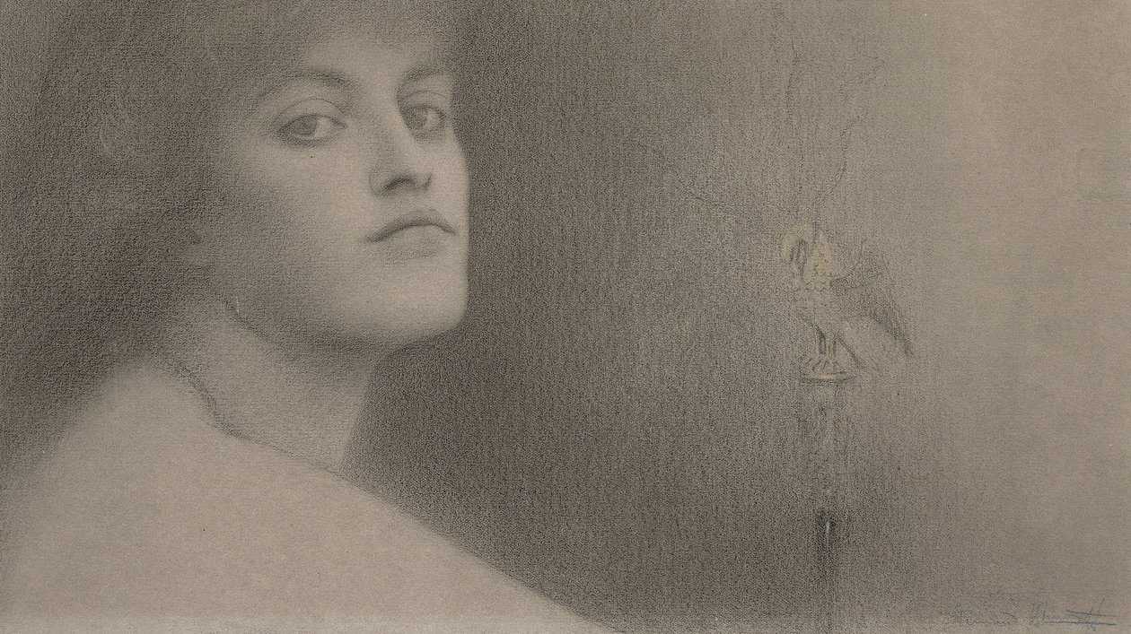 Tanulmány az lOffrande -hoz (A felajánlás), 1891 alkotó: Fernand Khnopff