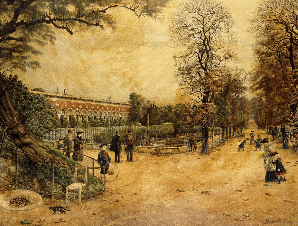 Luxembourg-kertek, Párizs, 1904 alkotó: Fernand Auguste Besnier