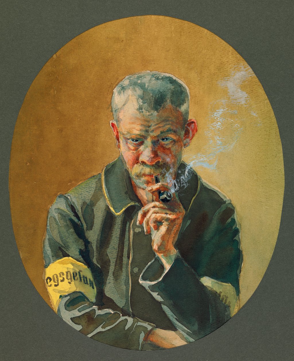 Egy észak-franciaországi civil fogoly, Gustrow alkotó: Fernand Barbier