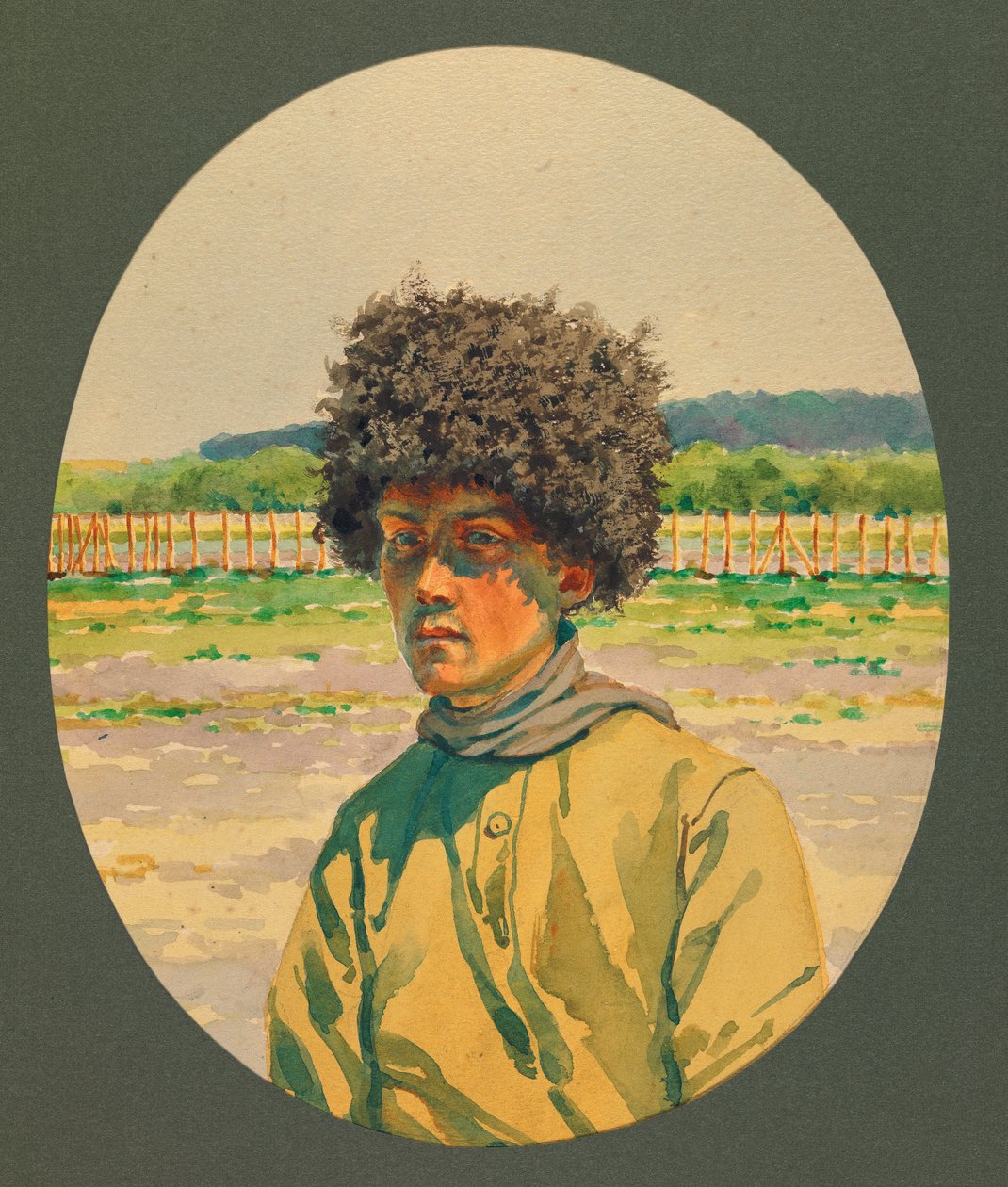 Egy orosz déli fogoly portréja, Gustrow alkotó: Fernand Barbier