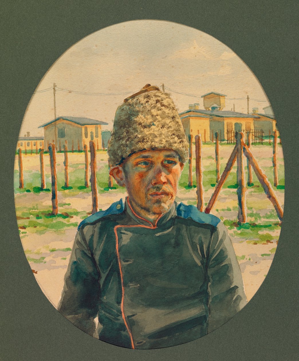 Egy orosz tüzér portréja a kórházból, Gustrow alkotó: Fernand Barbier