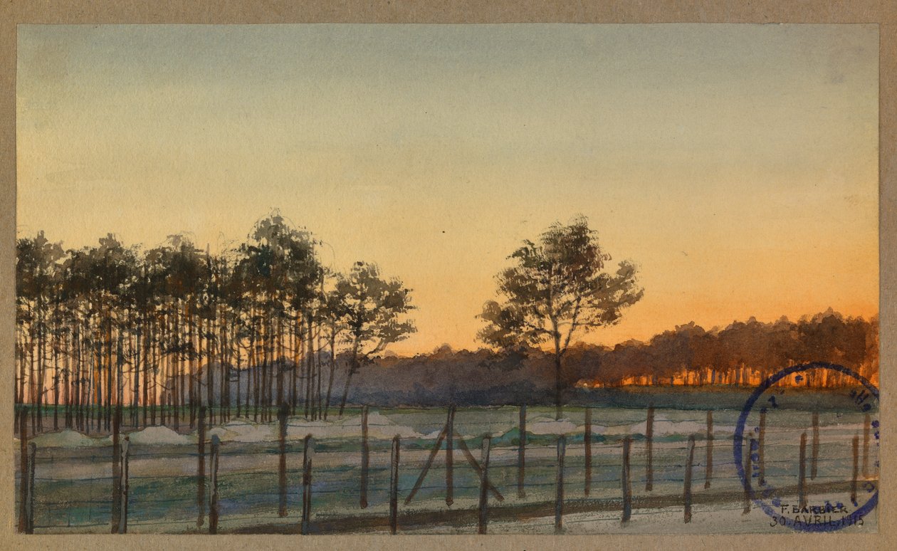 Kilátás a Bois des Sapins-ra alkotó: Fernand Barbier