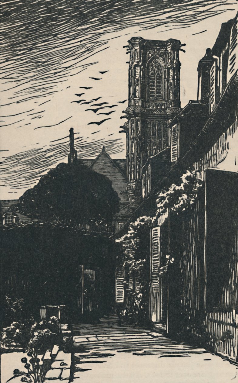 Nevers – katedrális tornya, 1919 alkotó: Fernand Chalandre