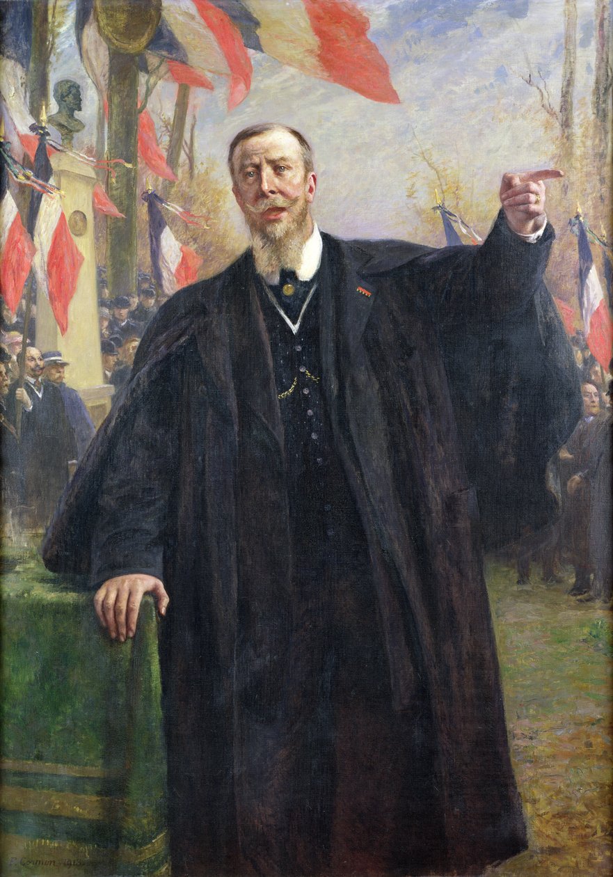 Paul Deroulede (1846-1914) Beszédet mond Bougivalban, 1913. január (olaj, vászon) alkotó: Fernand Cormon