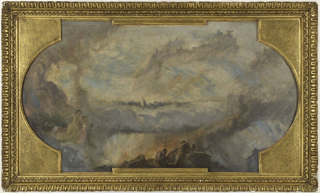 Vázlat a Petit Palais Északi Galéria számára: A francia forradalom (mennyezet) alkotó: Fernand Cormon