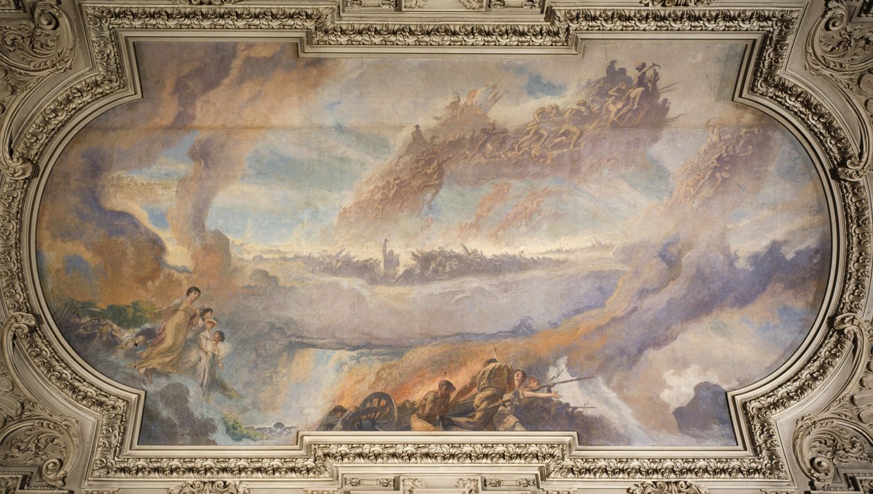 A francia forradalom (központi mennyezet), 1906 és 1911 között (olaj, vászon) alkotó: Fernand Cormon
