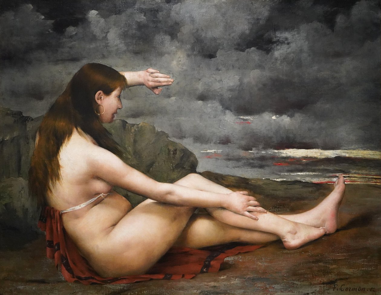 A lány, aki a tengerre néz alkotó: Fernand Cormon
