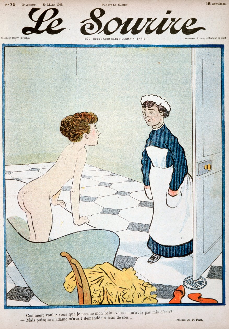 A Le Sourire magazin címlapja, 1901. március 30 alkotó: Fernand Fau
