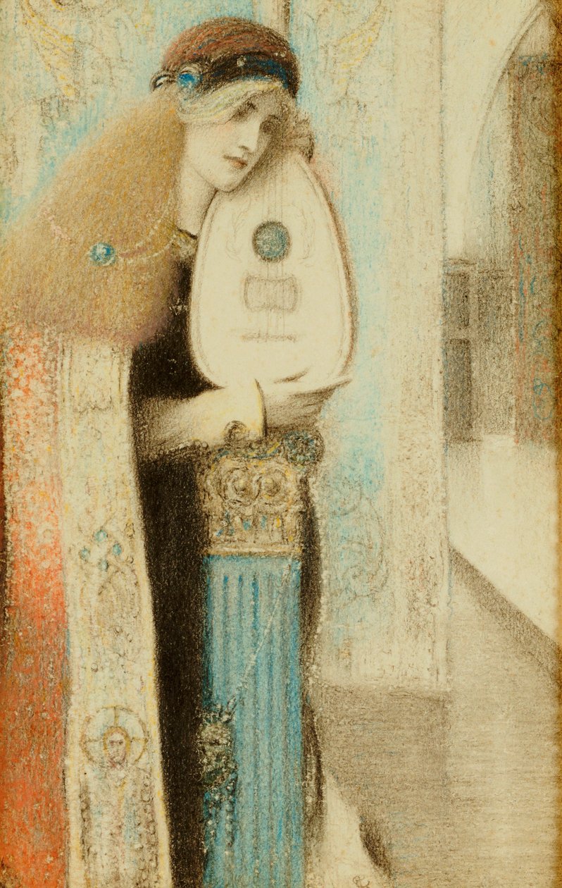 Egy zenész, 1899 körül alkotó: Fernand Khnopff