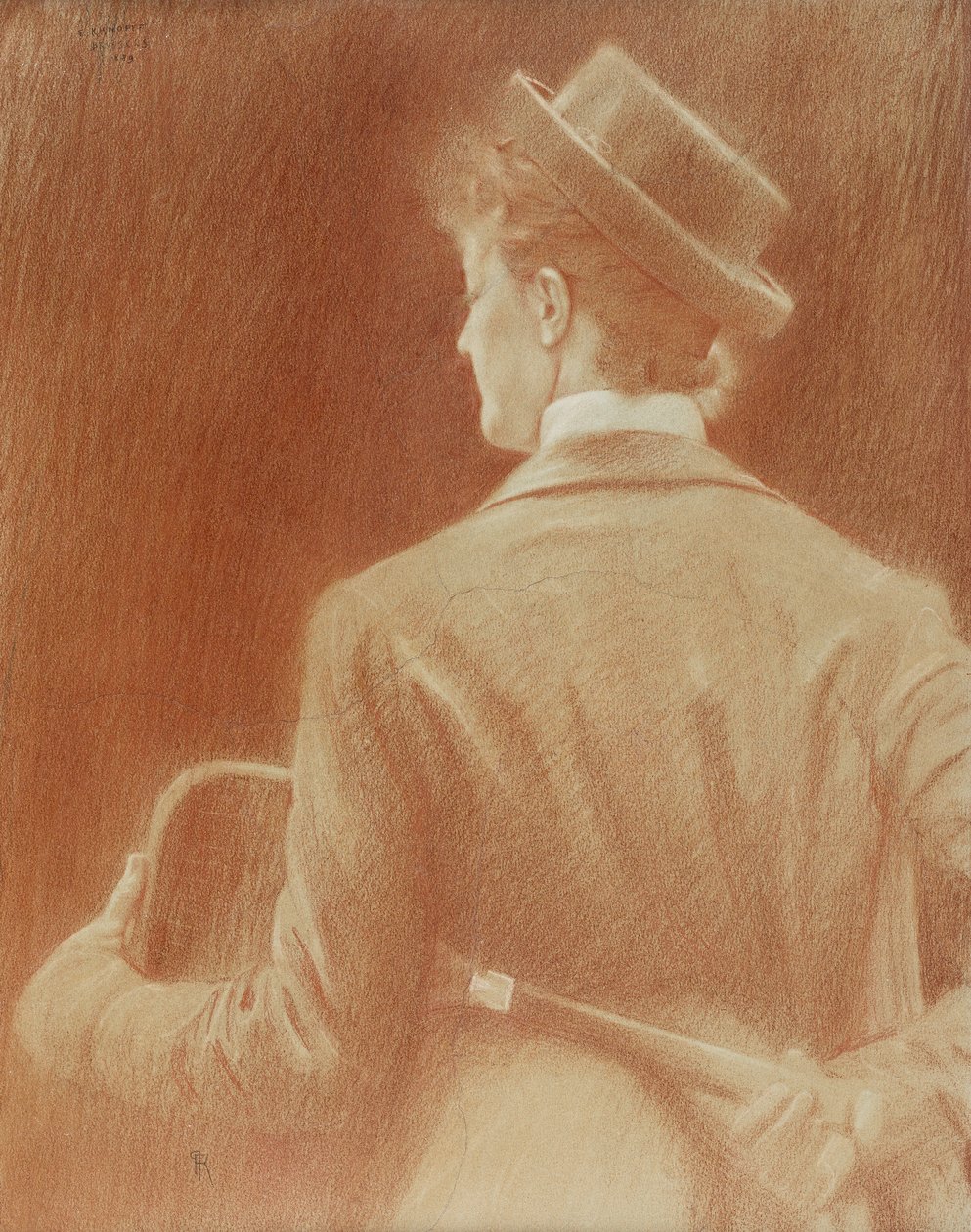 egy teniszező; Tanulmány az „Emlékiratokhoz”; Egy teniszezőé; Tanulmány az „Emlékek” számára, 1889 alkotó: Fernand Khnopff