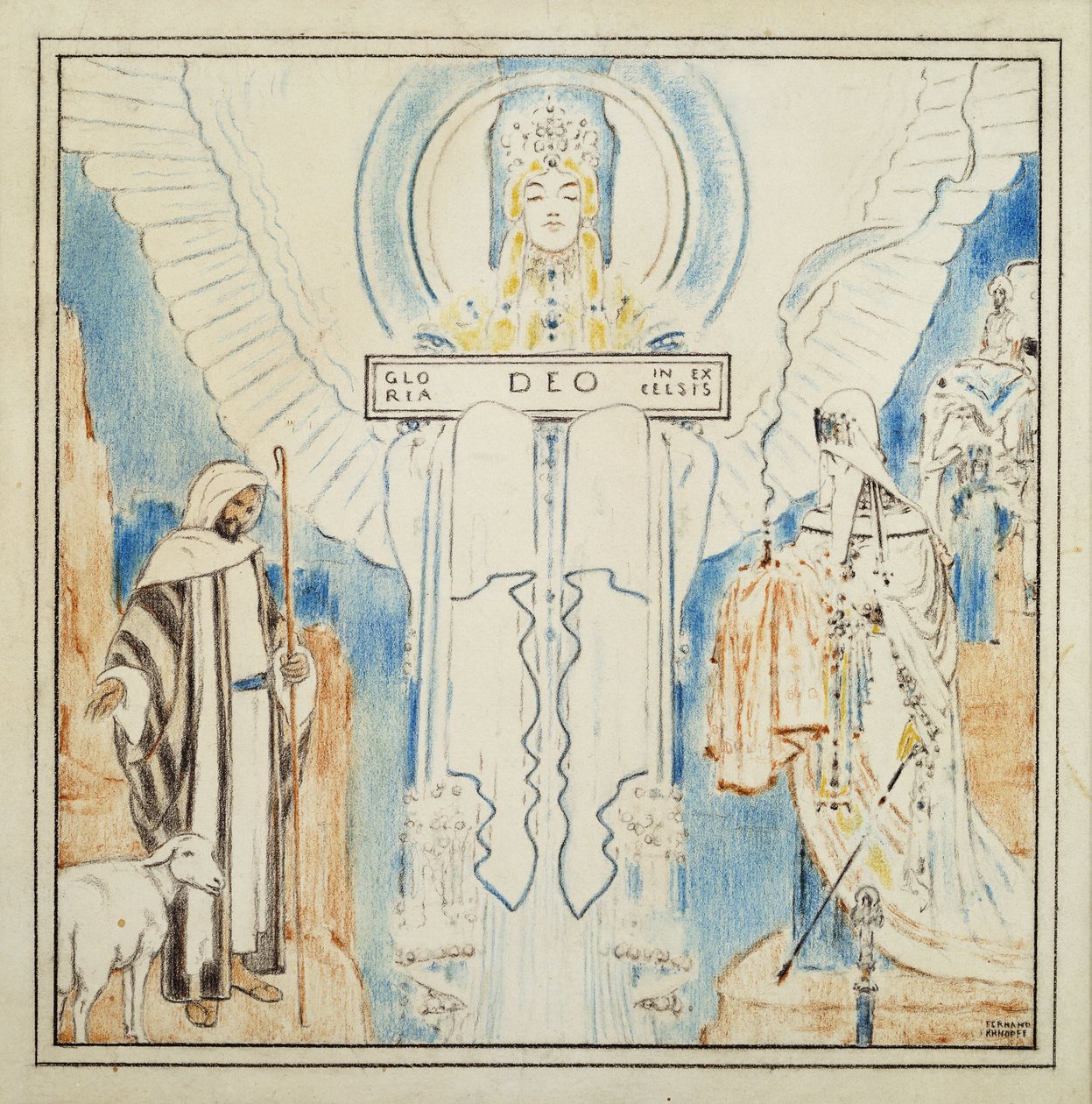 Karácsonyi angyal; Karácsonyi angyal, alkotó: Fernand Khnopff