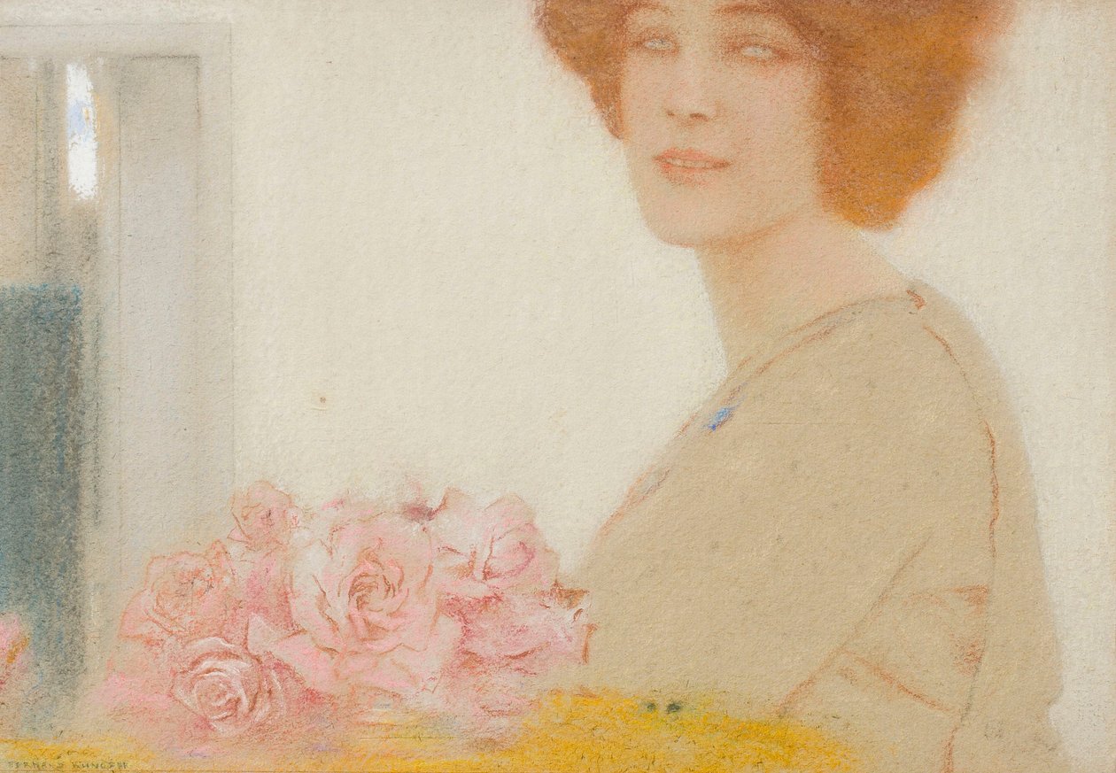 A rózsákból alkotó: Fernand Khnopff