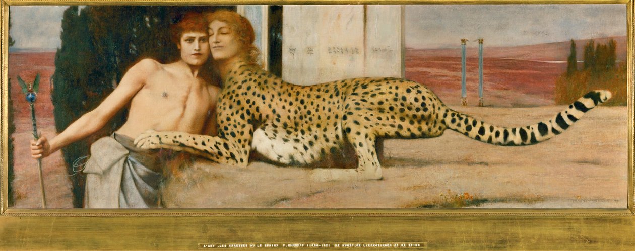 A Művészet/The Sphinx (olaj, vászon) alkotó: Fernand Khnopff