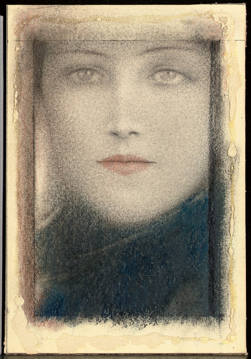 Egy nő feje, 1910 körül alkotó: Fernand Khnopff
