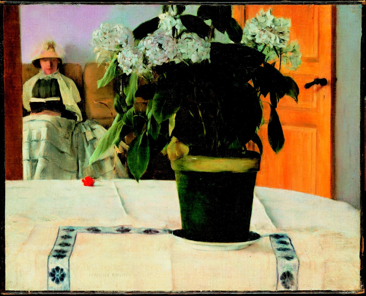"" Hortensia "" Fernand Khnopff festménye (1858-1921) alkotó: Fernand Khnopff