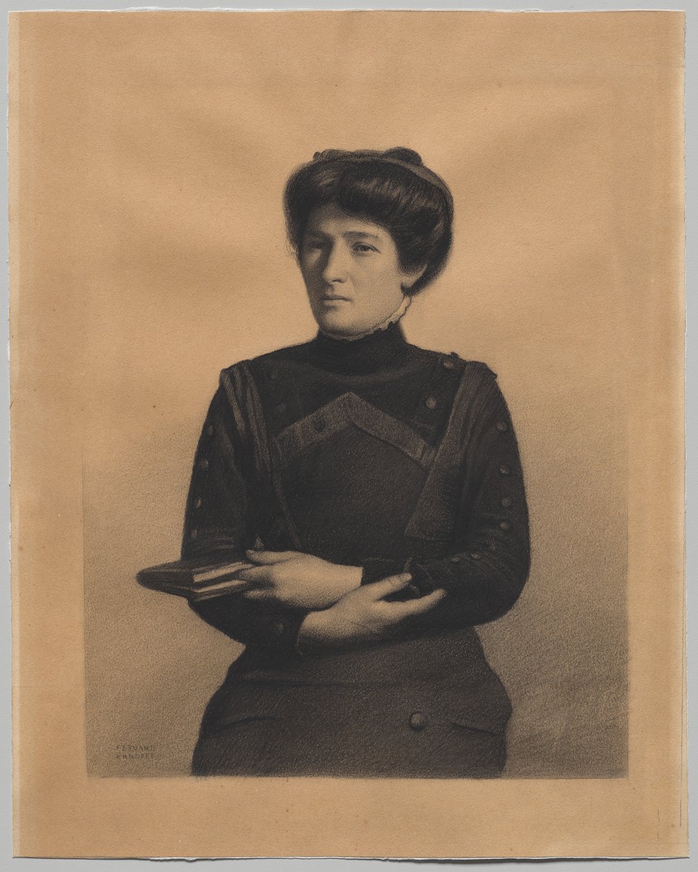 Madame Jules Ricard portréja, született Augustine Bulteau alkotó: Fernand Khnopff