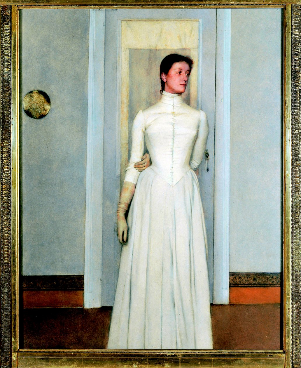 "Marguerite Khnopff portréja"" a művész nővére - Fernand Khnopff festménye (1858-1921) alkotó: Fernand Khnopff
