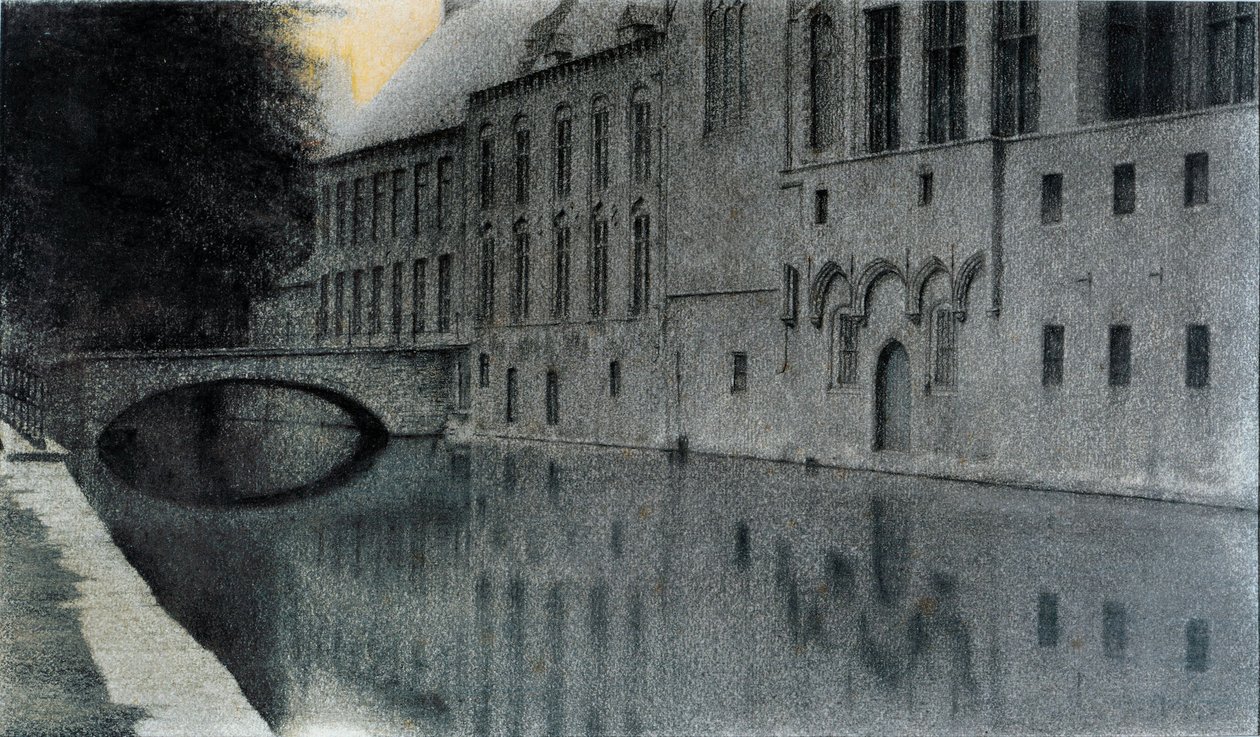 Szuvenír Flandriából. Egy csatorna, 1904. alkotó: Fernand Khnopff