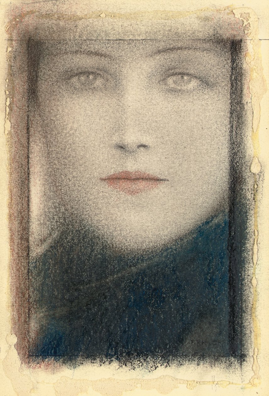 Egy nő feje, 1910 körül alkotó: Fernand Khnopff
