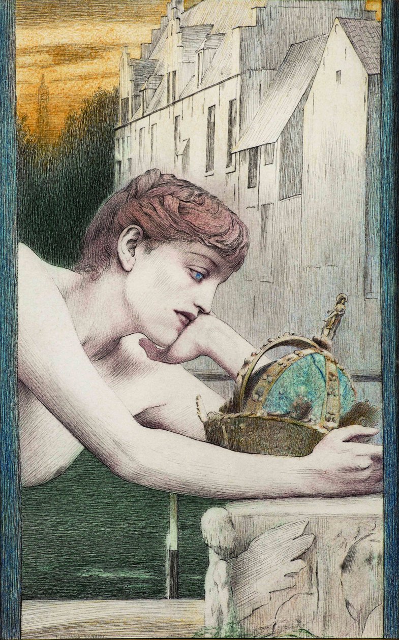 Egy halott város. Georges Rodenbach-al, 1889. alkotó: Fernand Khnopff
