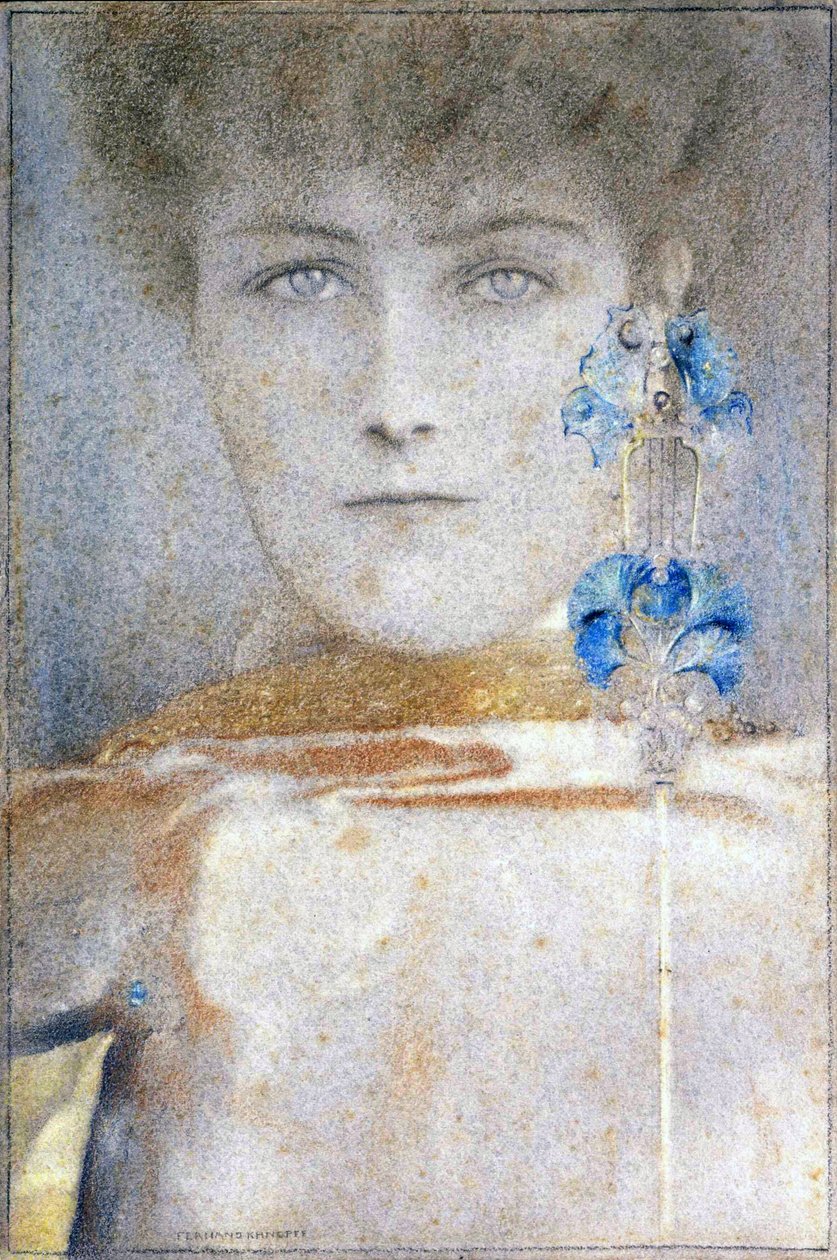 Fehér maszk, Fernand Khnopff (1858-1921) alkotó: Fernand Khnopff