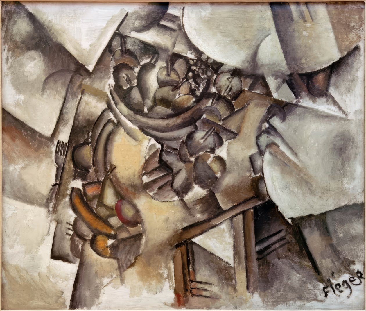 A gyümölcstál az asztalon alkotó: Fernand Leger