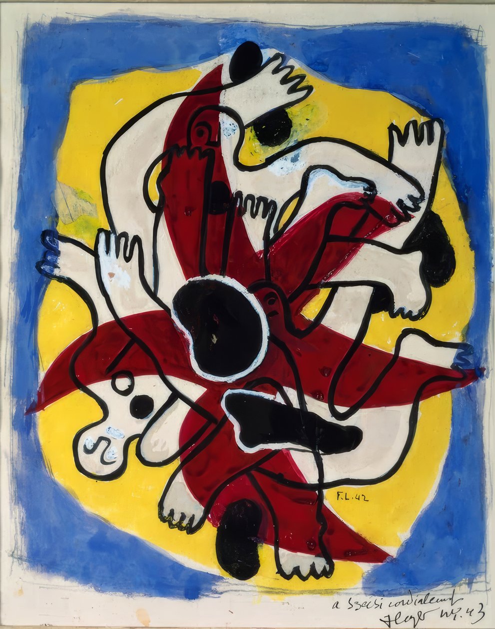 Búvárok tanulmányozása alkotó: Fernand Leger