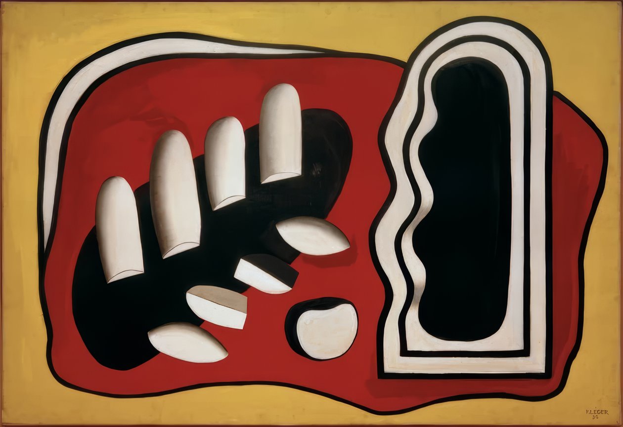 Sárga háttér kompozíció alkotó: Fernand Leger