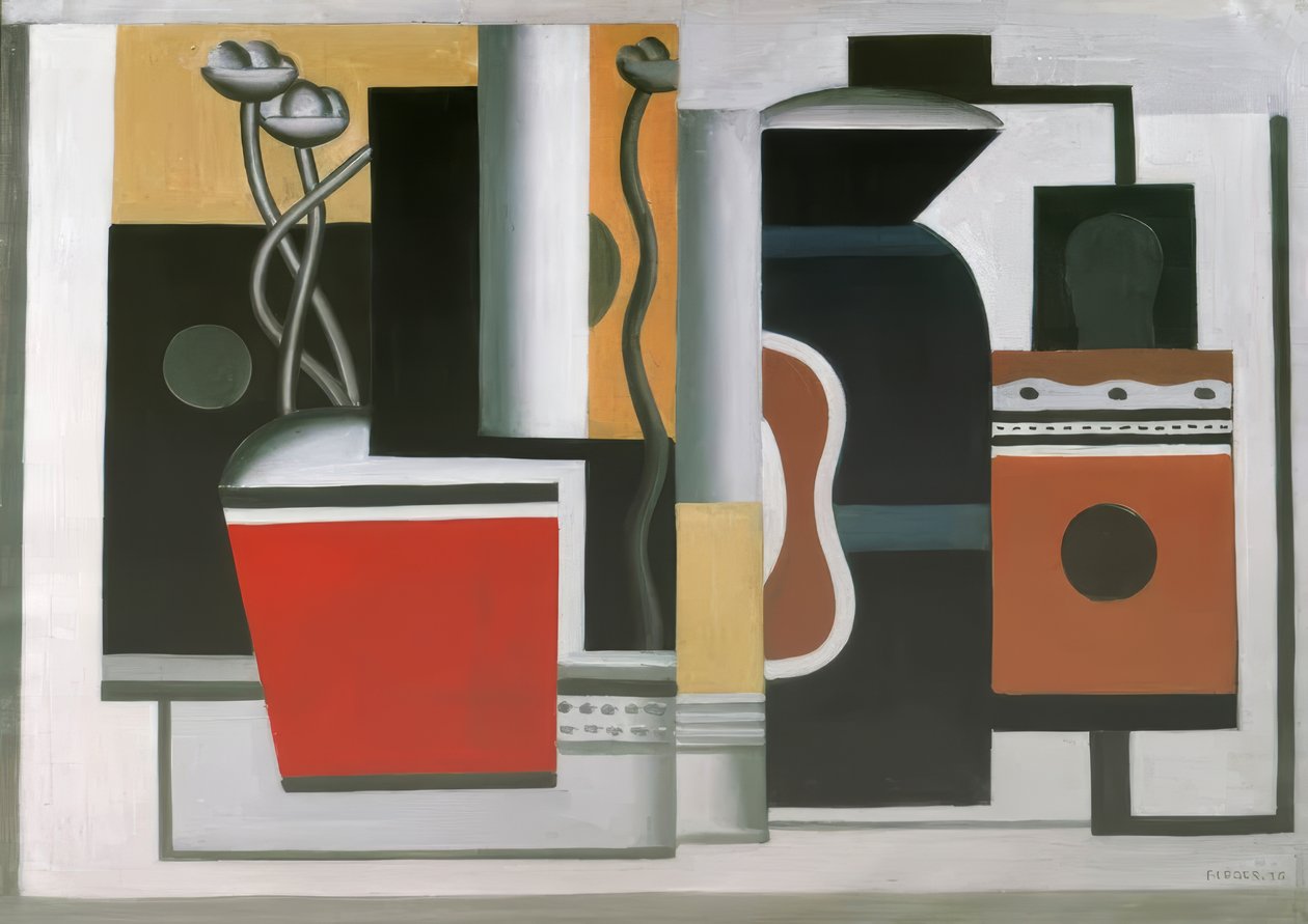 „Le pot rouge” (A vörös virágcserép), 1926 alkotó: Fernand Leger