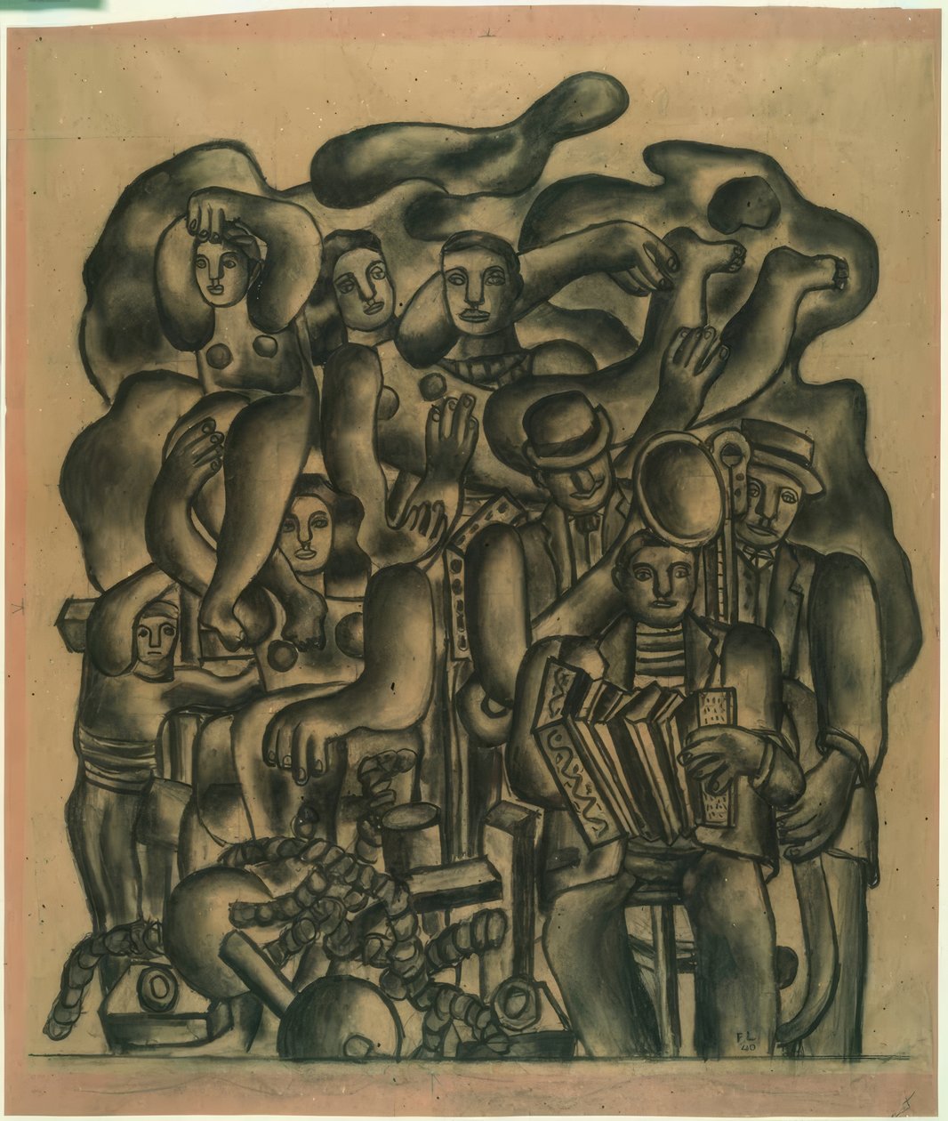 Az utcazenészek alkotó: Fernand Leger