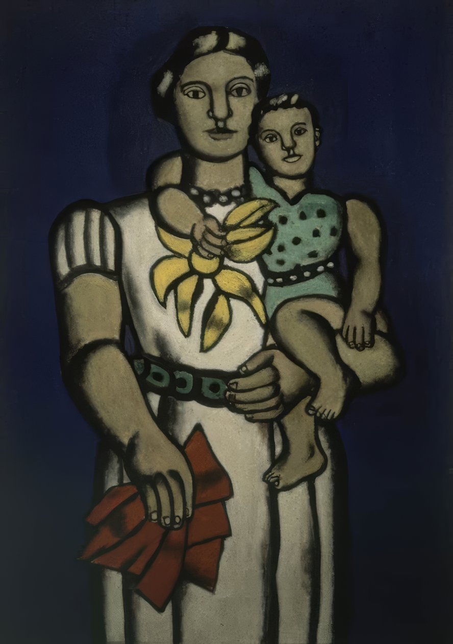 NŐ A FIÁVAL A KARJÁBAN alkotó: Fernand Leger