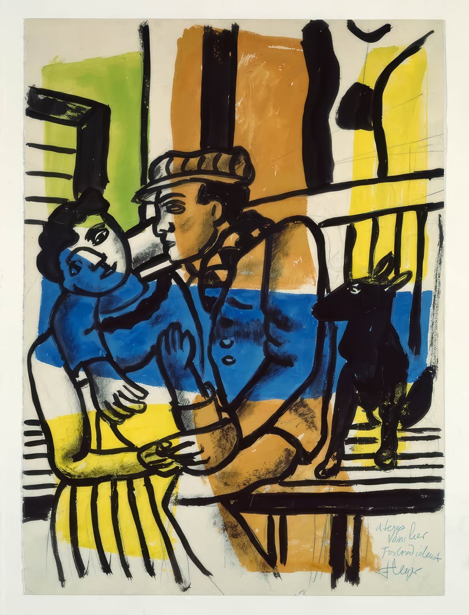 Pár kutyával alkotó: Fernand Leger