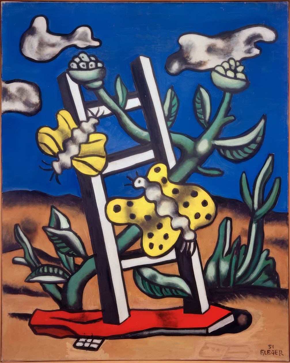 Pillangók egy létrán alkotó: Fernand Leger