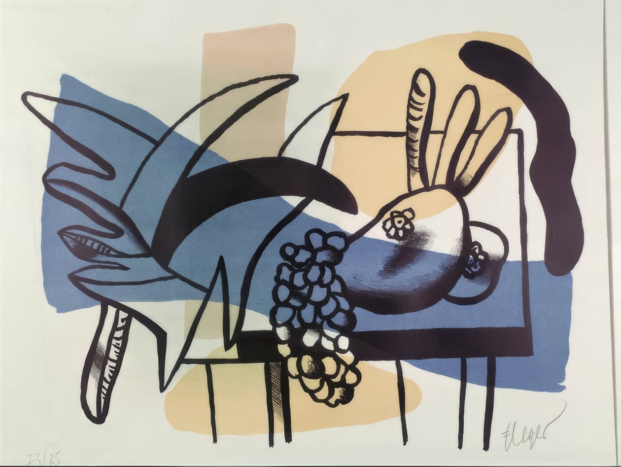 Csendélet gyümölcsökkel alkotó: Fernand Leger