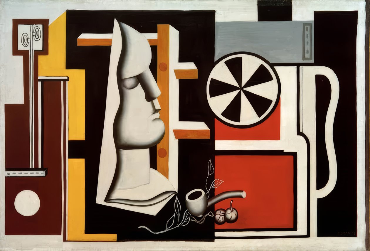 Csendélet gipszmaszkkal alkotó: Fernand Leger