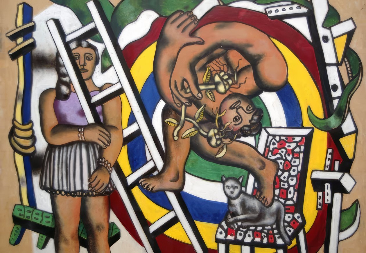 Az akrobata és partnere alkotó: Fernand Leger