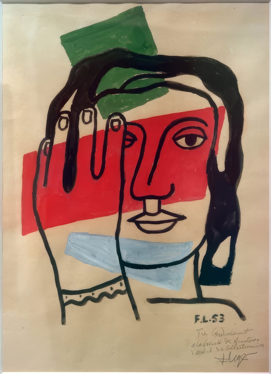 „Nőfej (Frauenkopf)” alkotó: Fernand Leger