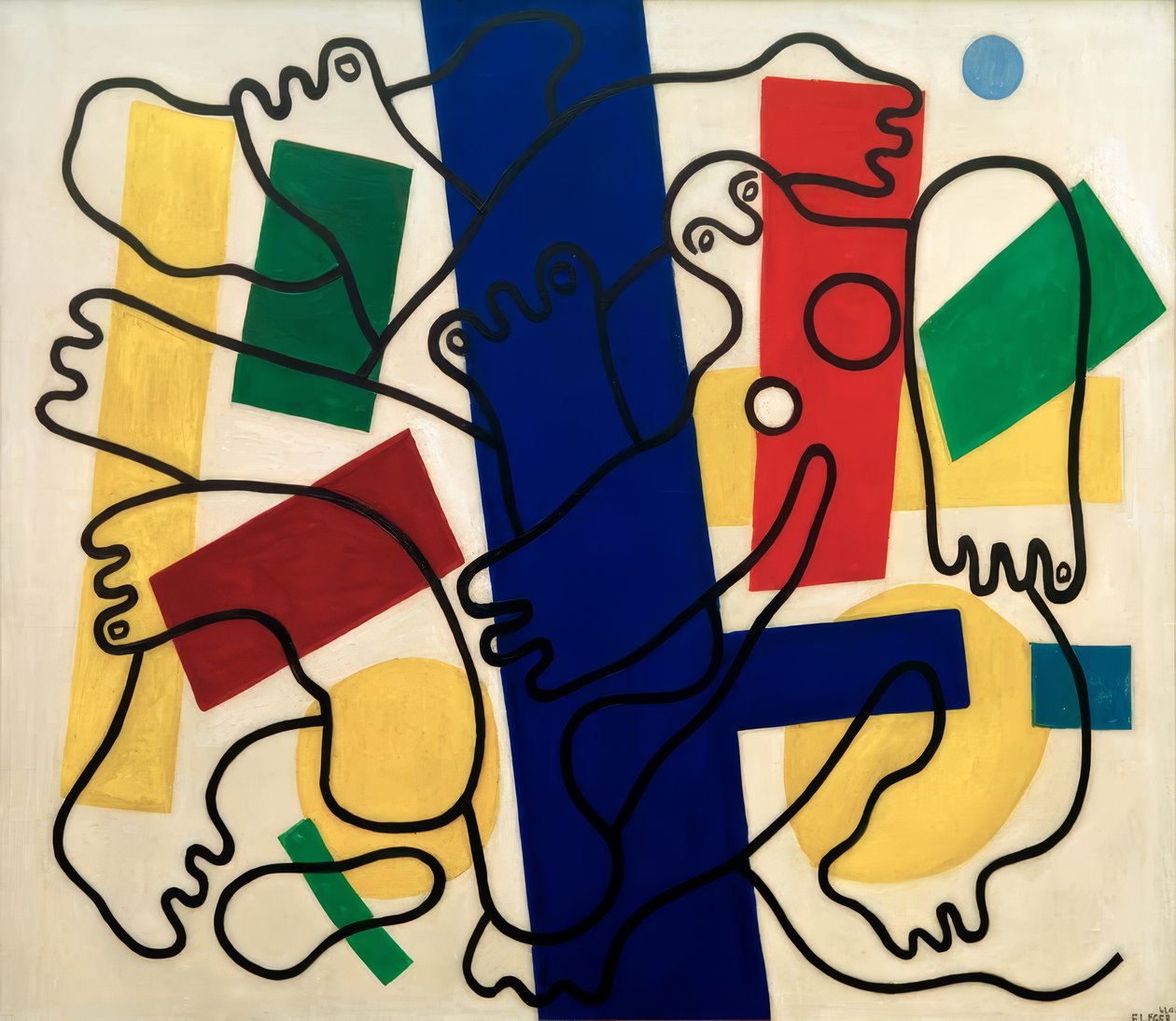 Két akrobata (búvár) alkotó: Fernand Leger