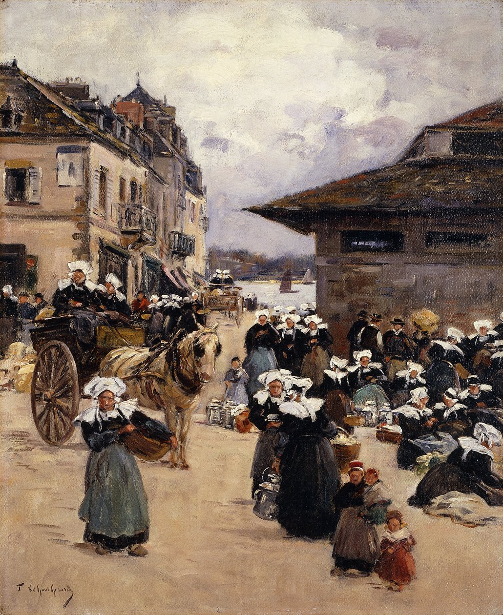 Corner Market Concarneau-ban; Corner of Marches Concarneau-ban, alkotó: Fernand Legout Gerard
