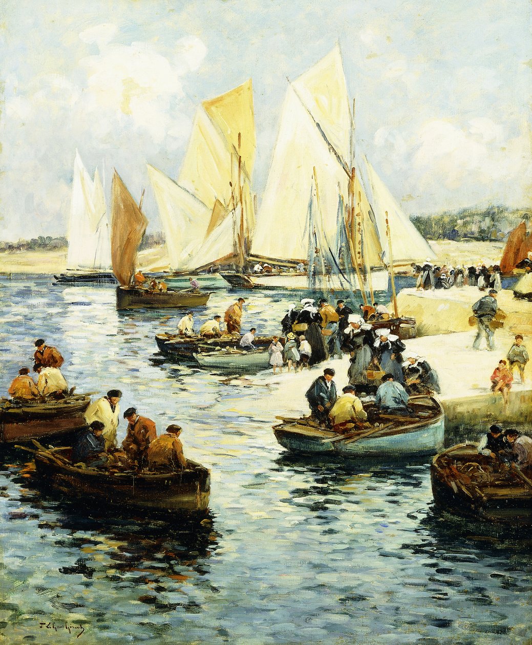 A halászok visszatérése Concarneauba, alkotó: Fernand Legout Gerard