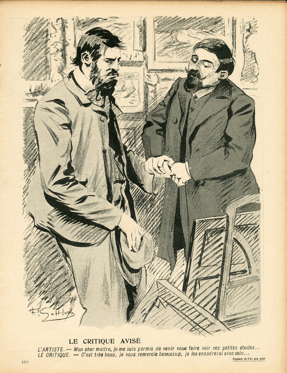A vajtányér, 199. szám, Szatirikus színekben alkotó: Fernand Louis Gottlob