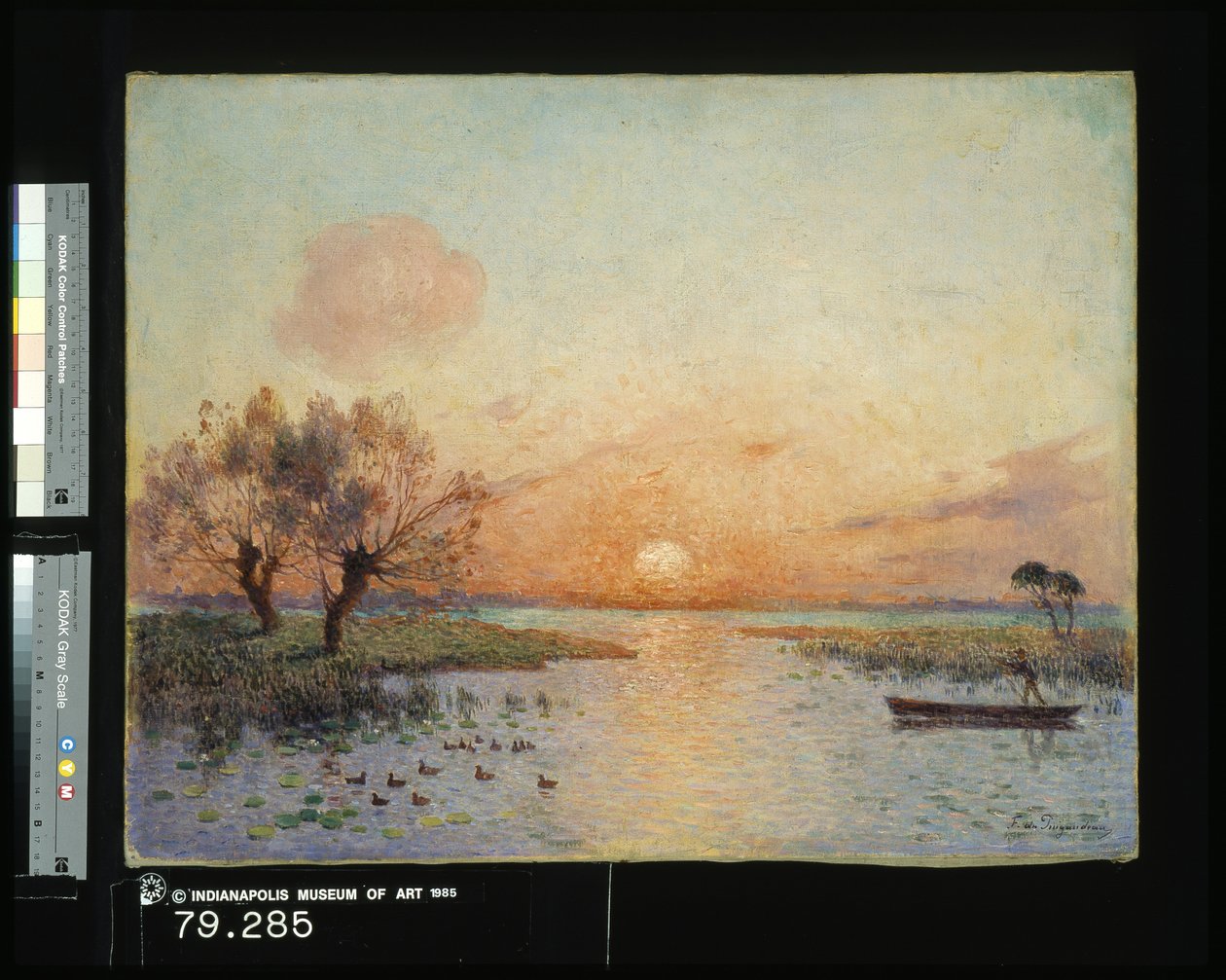 A tó naplementekor (La Mare Au Coucher Du Soleil) (olaj, vászon) alkotó: Fernand Loyen du Puigaudeau