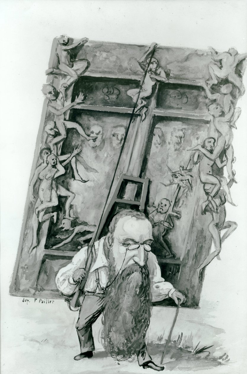 Auguste Rodin portréja, aki a pokol kapuját viseli (wc papíron) alkotó: Fernand Paillet