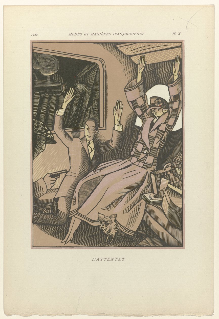 A mai divat és modor, 1922, Pl. 10: A támadás alkotó: Fernand Siméon