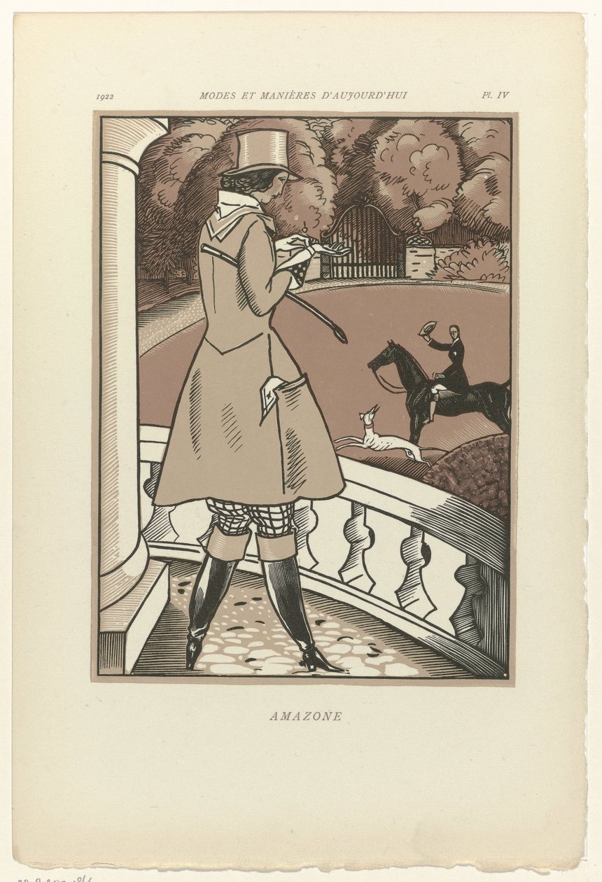 A mai divat és modor, 1922, Pl. 4: Amazone alkotó: Fernand Siméon