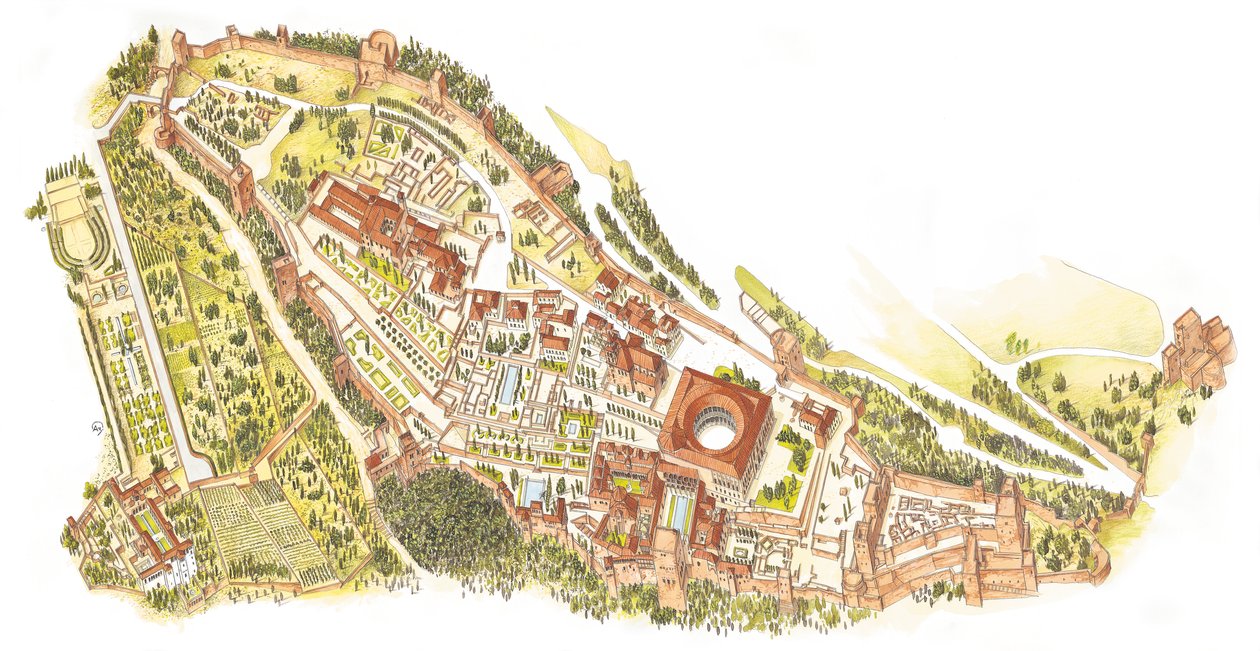 Alhambra, Granada, Spanyolország. Légi felvétel alkotó: Fernando Aznar Cenamor